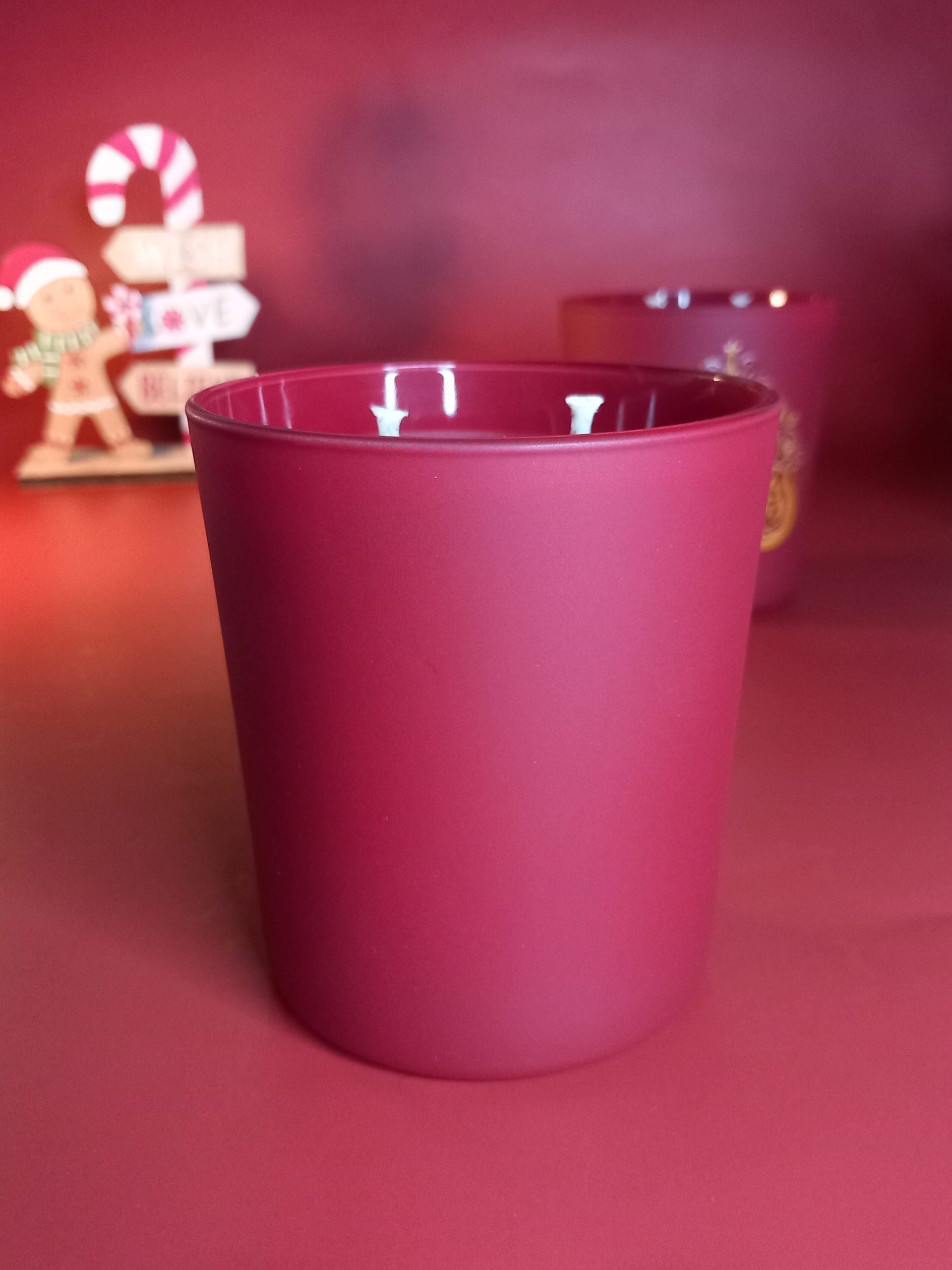 Merry Christmas Red Glass - Image 2