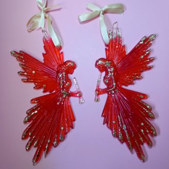 Στολίδια Σετ Άγγελοι Από Υγρό Γυαλί