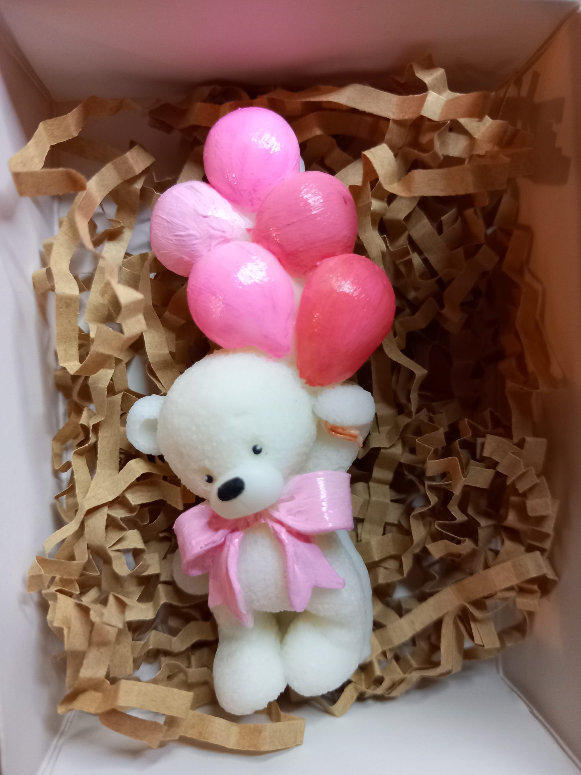 Μπομπονιέρα "Sweet Bear" - Χειροποίητο Φυτικό Κερί & Μαγνητάκι - Image 2